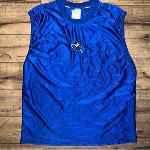 Vintage Y2K AND1 Blue Embroidered Tank Jersey Sz. Large